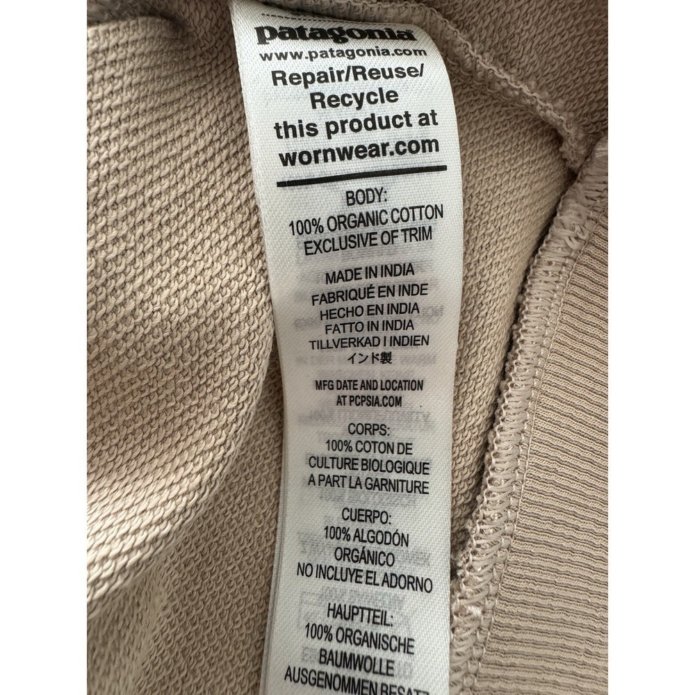 Patagonia Mens Sweatshirt Regenerative Organic Cotton Crewneck‎ Size S outdoor - Picture 11 of 11